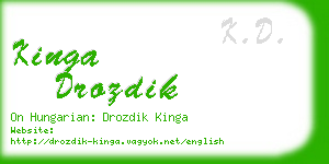 kinga drozdik business card